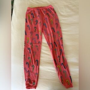 Chaser Kids Pink Candy Cane Print Pants